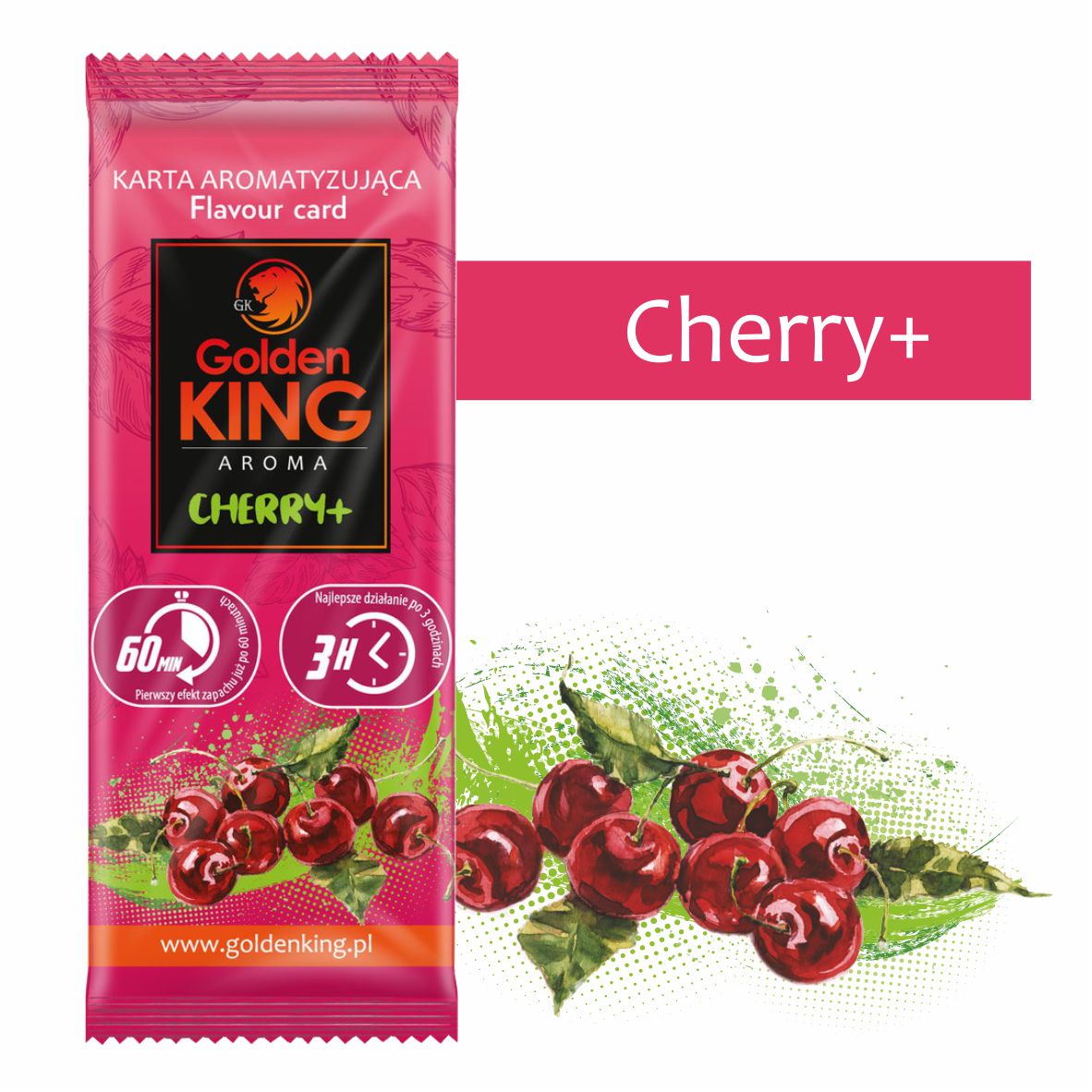 Karty aromatyzujące Golden King AROMA (cherry)